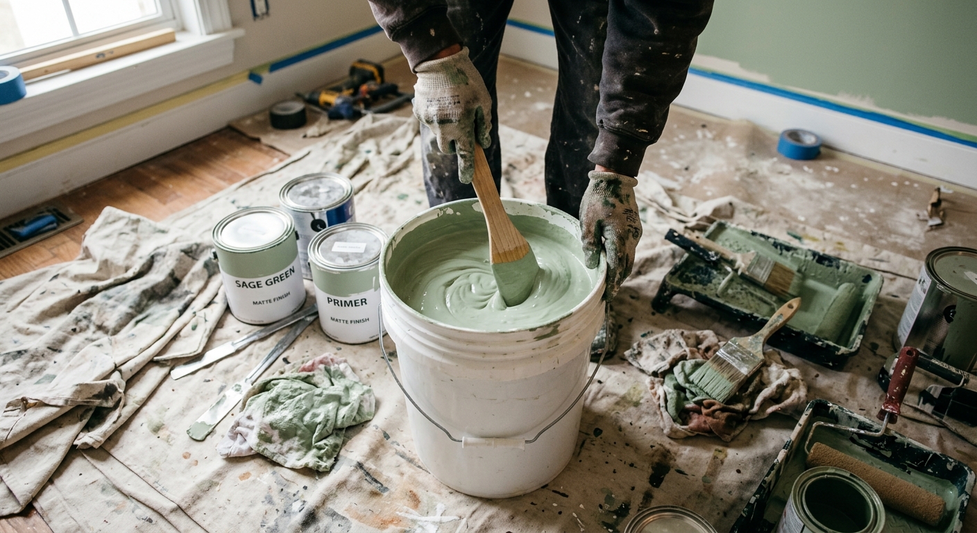 Préparation de chantier peinture