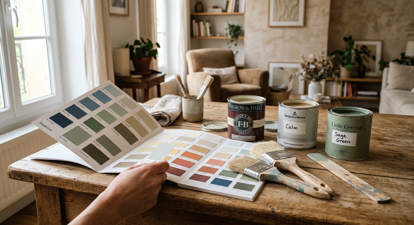 Choix de pots de peinture et nuancier